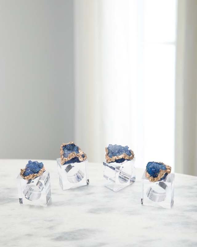 Geode Napkin Rings, Set of 4
